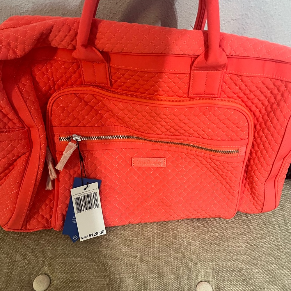 Vera Bradley Pink Quilted Travel Bag